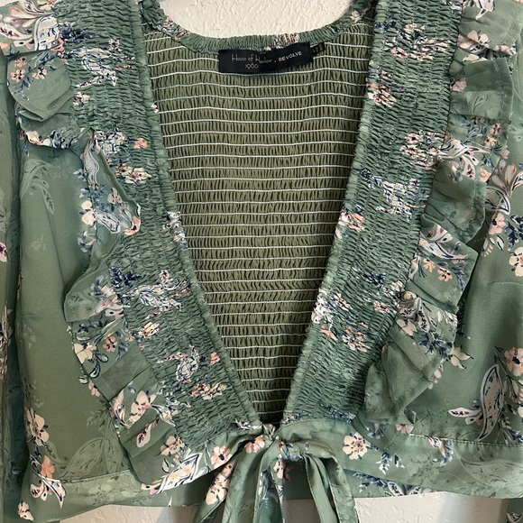 House of Harlow - Juniper Top - wrap-tie crop - Picture 3 of 6